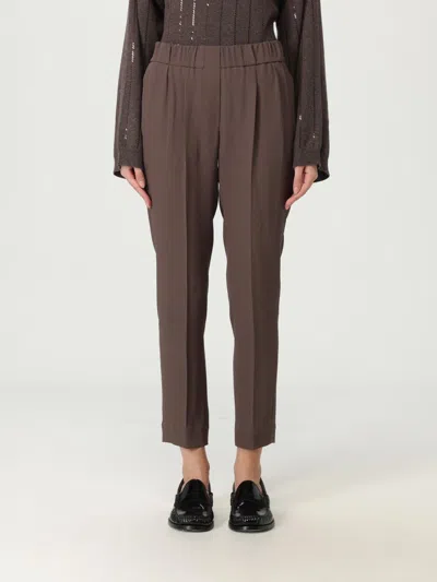 Brunello Cucinelli Pantalone  Donna Colore Cacao