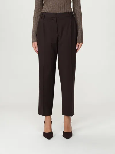 BRUNELLO CUCINELLI PANTS BRUNELLO CUCINELLI WOMAN COLOR COFFEE,H15598132