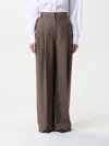 Brunello Cucinelli Wide Leg Pants In Brown In Dark