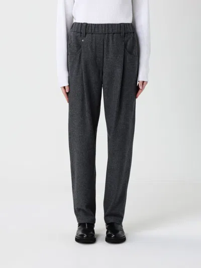 Brunello Cucinelli Pants  Woman Color Grey In Blue