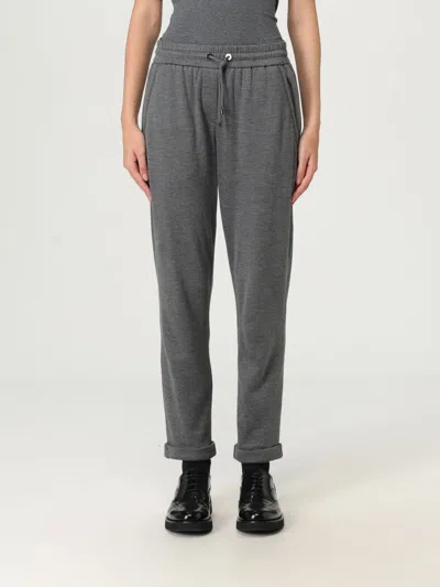 Brunello Cucinelli Pants  Woman Color Grey In Gray