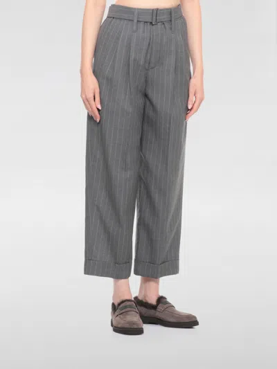 Brunello Cucinelli Pants  Woman Color Grey In Gray