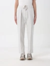 Brunello Cucinelli Drawstring Straight-leg Pants In Ice