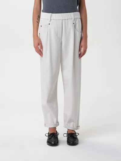 Brunello Cucinelli Trousers In Ivory