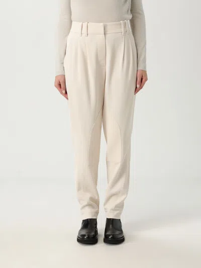Brunello Cucinelli Pants  Woman Color Ivory In White