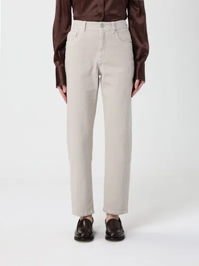 Brunello Cucinelli Pants  Woman Color Ivory In White