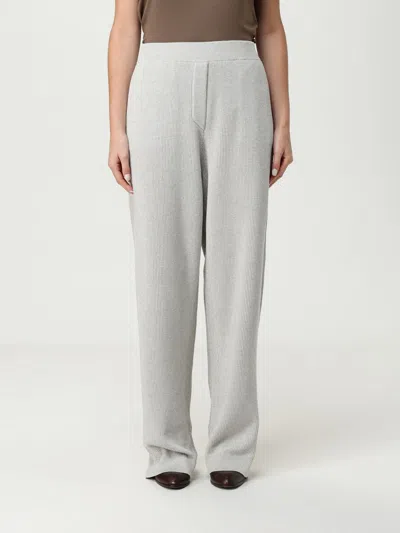 BRUNELLO CUCINELLI PANTS BRUNELLO CUCINELLI WOMAN COLOR MOUSE GREY,H15582041
