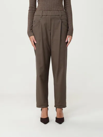 Brunello Cucinelli Pants  Woman Color Mud In Brown