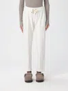 Brunello Cucinelli White Stretch Fleece Monili Track Trousers In White