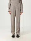 Brunello Cucinelli Pants  Woman Color Silver In Gray