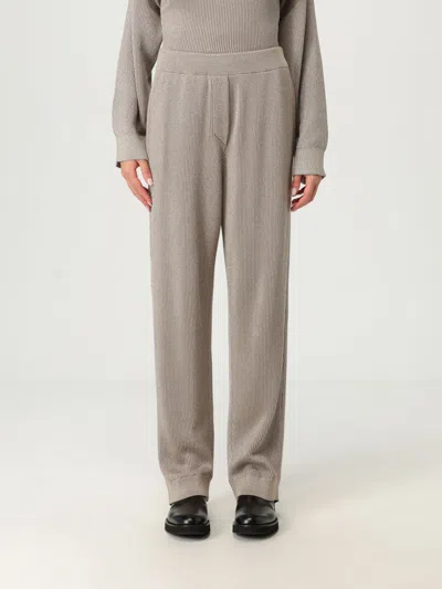 Brunello Cucinelli Pants  Woman Color Silver In Gray
