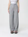 Brunello Cucinelli Pants  Woman Color Silver In Gray