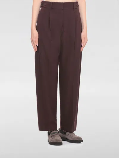 Brunello Cucinelli Pants  Woman Color Violet In Burgundy