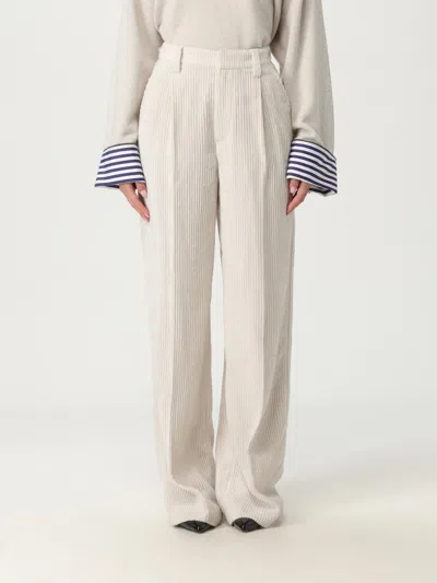 Brunello Cucinelli Pantalone  Donna Colore Bianco In Neutral