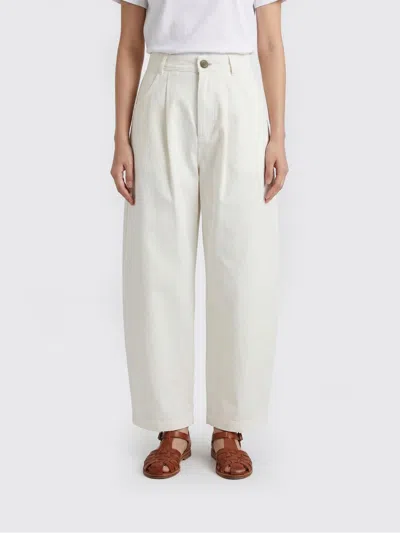 Brunello Cucinelli Pleated High-rise Tapered Jeans In Neutral