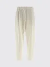 Brunello Cucinelli Pants  Woman Color White In Black