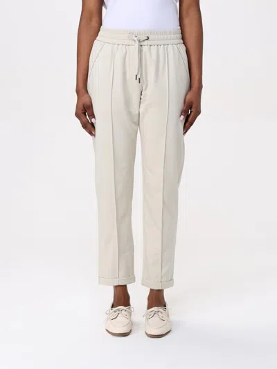 BRUNELLO CUCINELLI PANTS BRUNELLO CUCINELLI WOMAN COLOR WHITE,G49344001