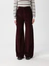 Brunello Cucinelli Pants  Woman Color Wine In Burgundy