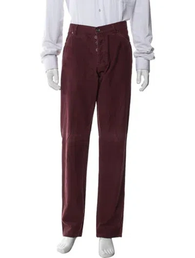 Pre-owned Brunello Cucinelli Pants In Burgundy