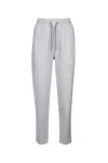 Brunello Cucinelli Light Grey Cotton Blend Sweatpants In C1250