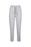 Brunello Cucinelli Light Grey Cotton Blend Sweatpants In C1250