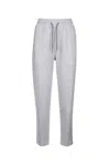 Brunello Cucinelli Light Grey Cotton Blend Sweatpants In C1250