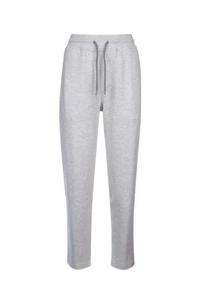 Brunello Cucinelli Drawstring Track Trousers In Pearl Grey