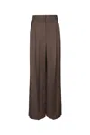 Brunello Cucinelli Wide Leg Pants In Brown In C2925