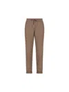 Brunello Cucinelli Drawstring-waist Tapered Trousers In Brown