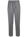 Brunello Cucinelli Pleated Drawstring Trousers In Grey