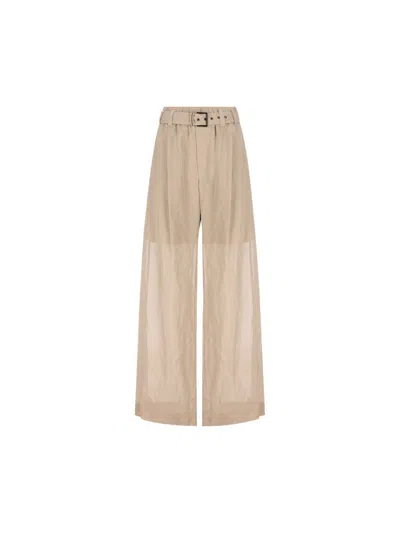Brunello Cucinelli Pants In Coffee Cream.