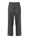 Brunello Cucinelli Gerade Hose Mit Falten In Dark Grey