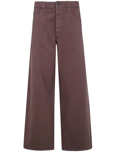 Brunello Cucinelli Casual Pants With Belt Loops In Brown