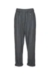 Brunello Cucinelli Women Wool And Cashmere Pants In Gray