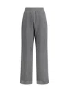 Brunello Cucinelli Ribbed Lurex Pants In Gray