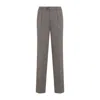 Brunello Cucinelli Pleated Front Trousers Straight Leg Design In Gray
