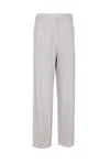 Brunello Cucinelli Women Sparkling Piquet Trousers In Gray