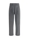 Brunello Cucinelli Women Wool Pants In Gray