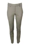 Brunello Cucinelli Stretch Cotton Cigarette Trousers In Green
