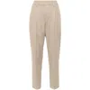 Brunello Cucinelli Pants With Elasticated Waist In Green