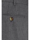 Brunello Cucinelli Men's Light Flannel Flat-front Trousers In Grey