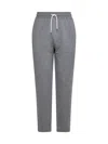 Brunello Cucinelli Drawstring Straight Leg Pants In Gray