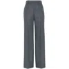 Brunello Cucinelli Wide-leg Tailored Trousers With Front Pleats In Grey