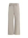 Brunello Cucinelli Twill Trousers In Grey
