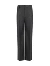 Brunello Cucinelli High-waist Wide-leg Tailored Trousers In Grigio Scuro
