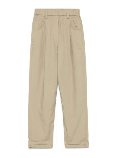 Brunello Cucinelli Pants In Popeline In Brown