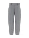 Brunello Cucinelli Tapered-leg Tailored Trousers In Light Grey