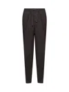 Brunello Cucinelli Brown Linen Leisure Fit Trousers In Marrone