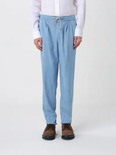 Brunello Cucinelli Pants Men  In Blue