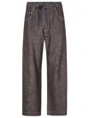 Brunello Cucinelli Trousers Wide Leg Drawstring Waist In Brown